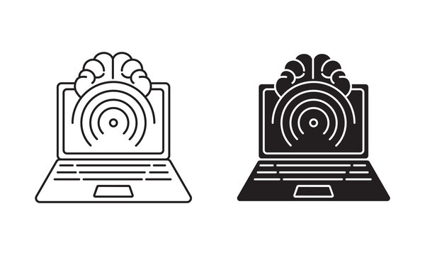 Digital thought processes and mental connection, representing introvert lifestyle icons for tech engagement