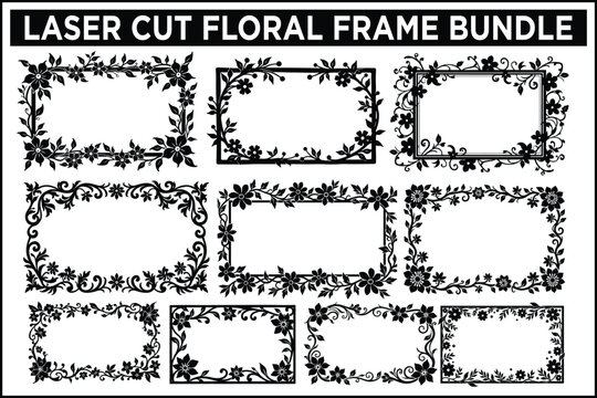 Floral Laser Cut Frame Bundle