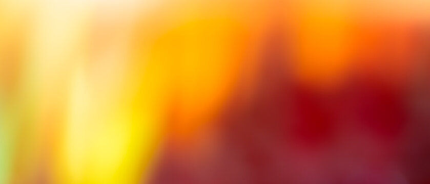 Warm sunset abstract background with fiery yellow orange and deep red blurred gradient glow