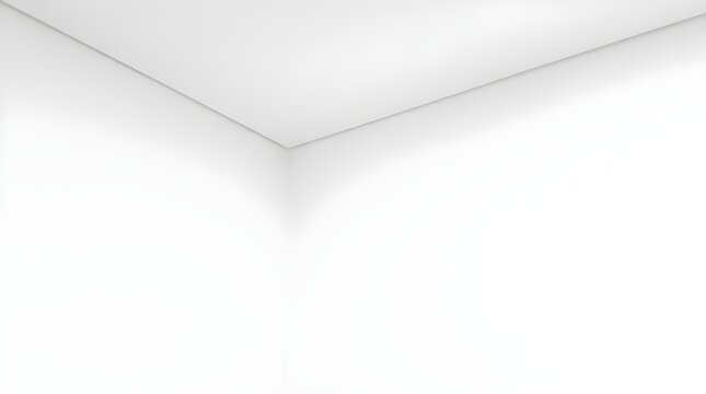 Pure Minimalist White Walls Corner with Shadow Detail