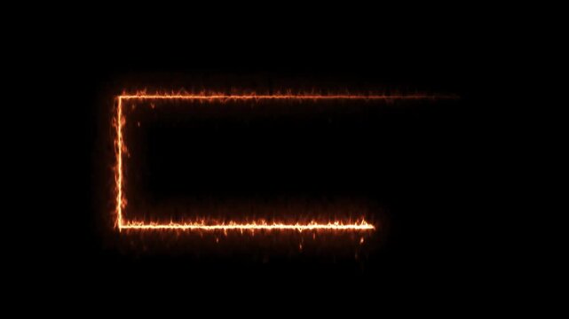 Glowing saber rectangle neon frame background animation . Seamless Loop, neon glowing frame background.