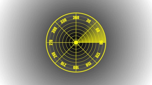 Rader searching animation. Rader Hud technology signal waves animated