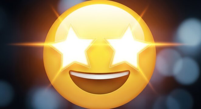 Smiling Face with Star Eyes Emoji.