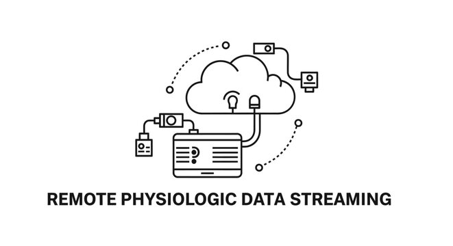 Cloud computing infrastructure facilitates remote physiologic data streaming for healthcare providers to access patient information securely through connected mobile devices and integrated network.