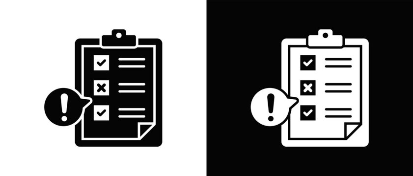Disciplinary Action Icon Vector Illustration with Black And White Background For Design.