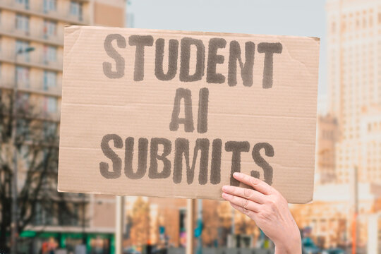 "Student AI Submits" Students submit AI-generated work as original academic output. STUDENTS. GENERATED. ASSIGNMENTS. ORIGINAL. ACADEMIC.