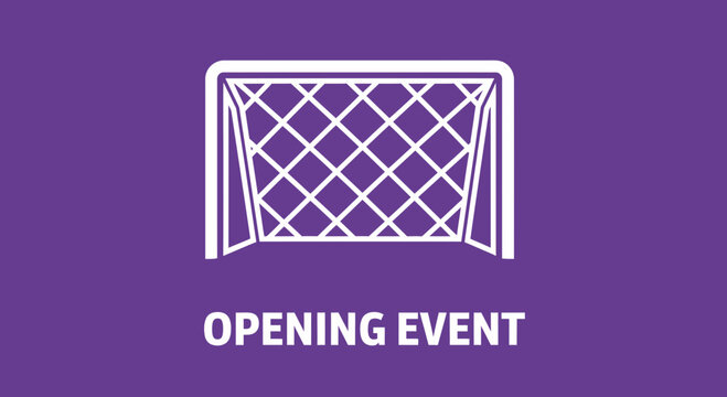 Soccer Goal Illustration Representing an Opener or the Beginning of a Sporting Event