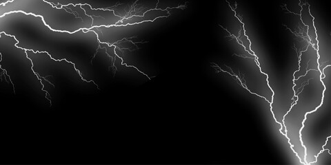 Abstract grunge texture background, black marble background with white veins. Massive lightning bolt with branches isolated on black background. Gray Marble Texture Template Background.  © Sofiqul