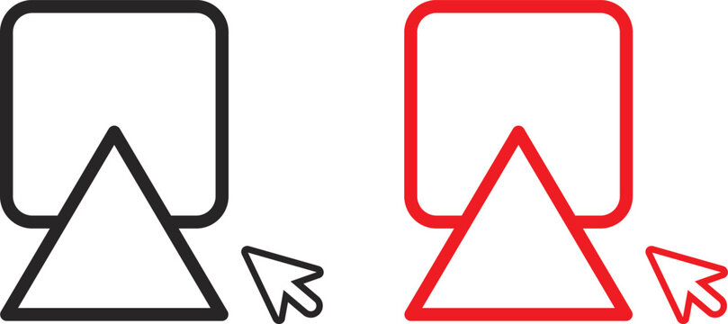 Clickable button icons with cursor pointers