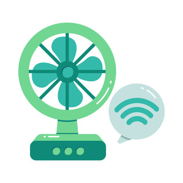 A modern design icon of smart table fan