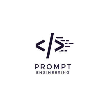 Minimalist programming code symbol logo template with digital pixel dispersion effect vector graphic.