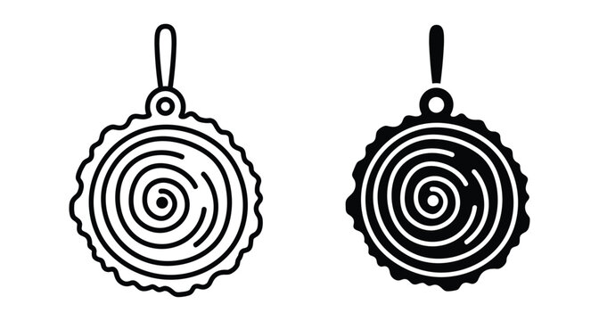 Wood slice tree trunk cross section ornament icons with growth rings and bark texture for rustic nature craft design projects