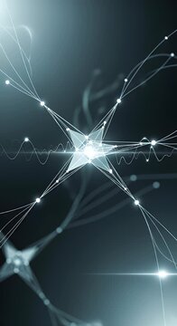 Abstract neural network illustration data communication concept