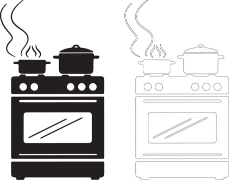 gas stove vector illustration