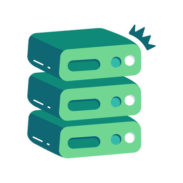 An icon design of server rack