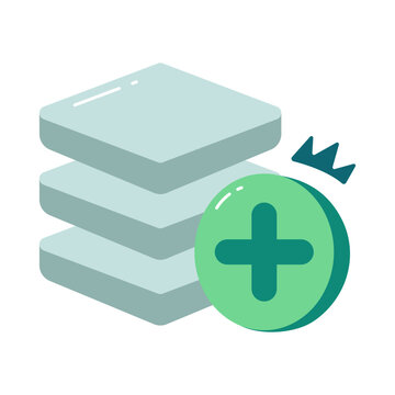 An editable design icon of add layers 