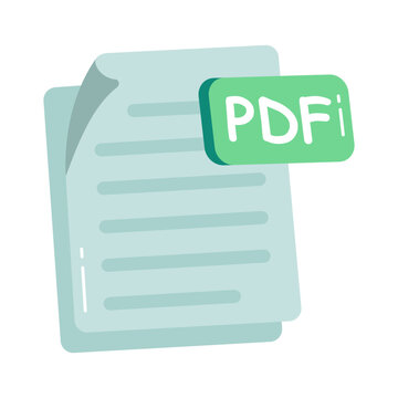 Editable design icon of pdf file