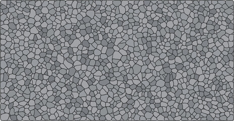Fototapeta premium Gray cobblestone pavement texture seamless repeating pattern natural stone ground surface background.