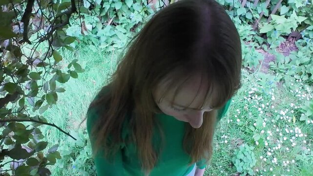 Mental health and healing concept woman self-awareness in nature