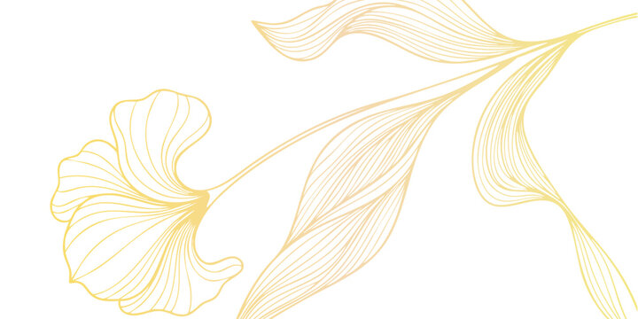 Abstract floral background featuring a yellow flower vector illustration with orange smoke waves and fractal motion curves in an artistic nature pattern design