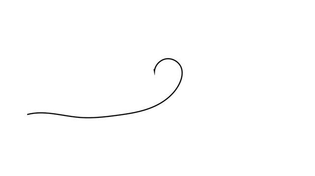 Black curved line on white background wave simple