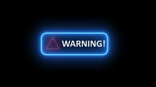 System hacked warning alert concept on the transparent background. virus, spyware, scam or Malicious software. Cyber security and cybercrime. Motion graphics of warning concept.