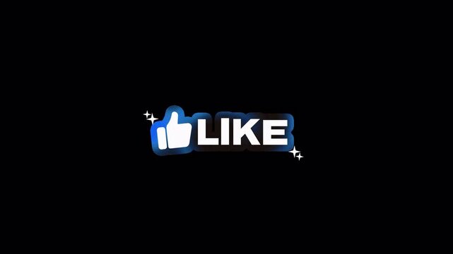 Animated Social Media Like Button with Glowing Thumbs Up Icon