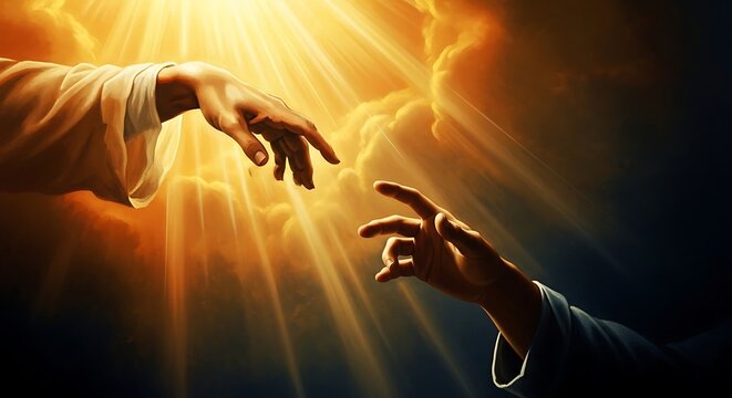 The creation of adam symbolic representation of connection for international friendship day celebrations