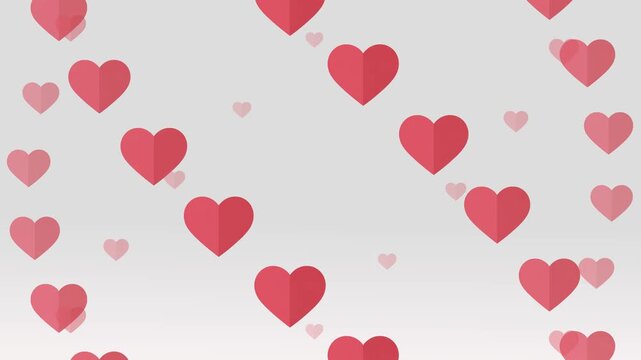 Hearts Red Heart Icons Seamless Pattern Background Romance Love Valentines Day and Healthcare Concept.