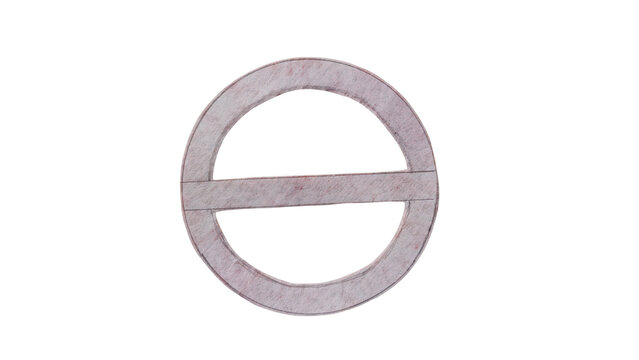Simple circular icon with horizontal bar isolated on transparent background
