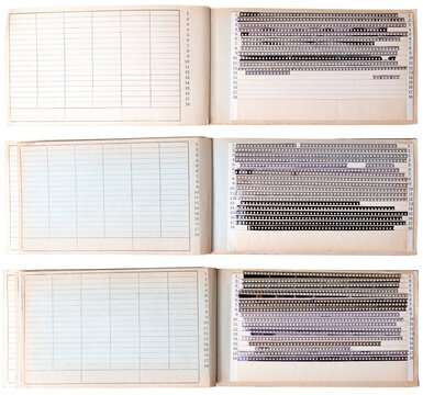 Album for negatives, made of paper on an isolated background.
