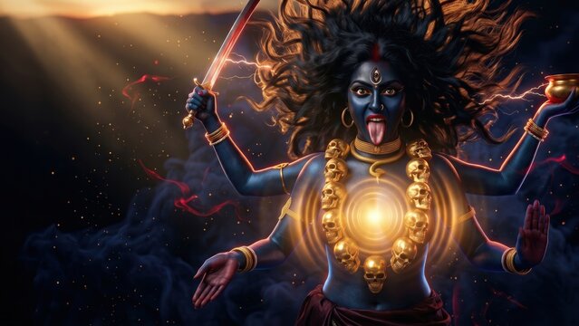 Maa Kali Cosmic Emergence &ndash; Dark Divine Power