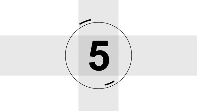 Bright countdown timer from 10 to 0 seconds. 10 to 0 with interesting circle animation. Top ten countdown animation text numbers from 10 to 1. modern 10 second round timer animation