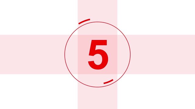Bright countdown timer from 10 to 0 seconds. 10 to 0 with interesting circle animation. Top ten countdown animation text numbers from 10 to 1. modern 10 second round timer animation