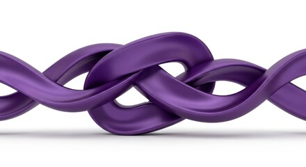 Naklejka premium Purple Braided Chain Abstract Design