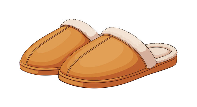 Cozy brown slippers with fluffy lining for indoor comfort and relaxation