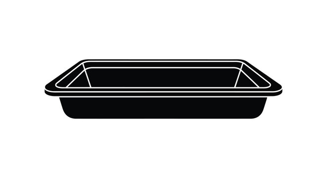 Plastic food container silhouette high quality professional detailed