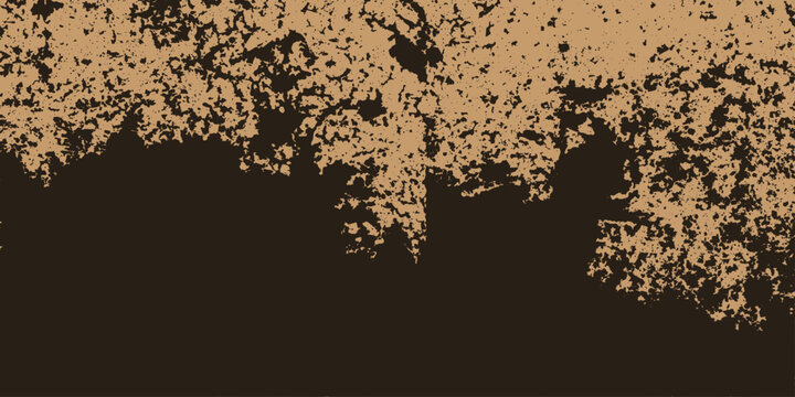 Vintage grunge illustration of an abstract world map background featuring a horse and tree silhouette within an antique black ink border and dirty paper texture