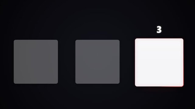 Animated 6-Step Square Infographic - Dynamic Numbered Sequence Overlay