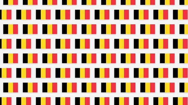 Belgium Flag Pattern Motion Background - Seamless National Symbol Loop
