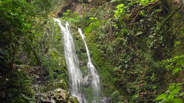 Waterfall at Junin, Imbabura province in Western Ecuador, within a critical mining concession with high biodiversity.