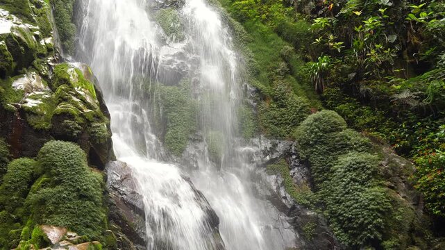 Waterfall at Junin, Imbabura province in Western Ecuador, within a critical mining concession with high biodiversity.