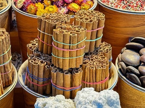 Cinnamon Stick Bundles At The Spice Souk