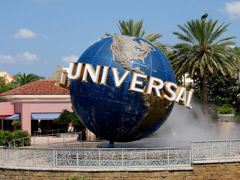 Universal Studio's logo globe in Orland, United States
