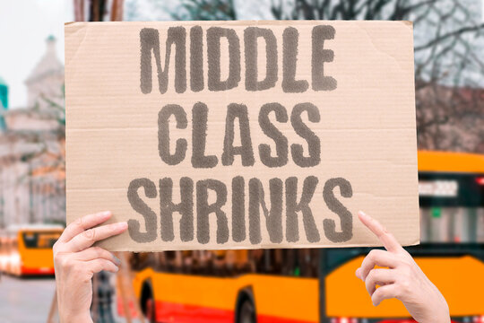 "Middle Class Shrinks" The economic middle tier is being eroded from both ends simultaneously. ECONOMIC. MIDDLE. TIER. ERODED. SIMULTANEOUSLY.