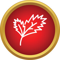 Simple graphic of a stylized mint leaf symbolizing nature and herbal concepts © ylivdesign