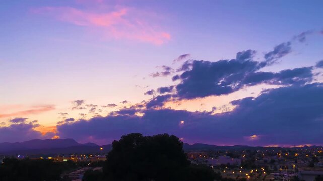 lapsodetiempo atardecer elche alicante espa&ntilde;a