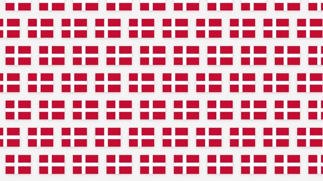 Denmark Flag Pattern Motion Background - Seamless Nordic Symbol Loop