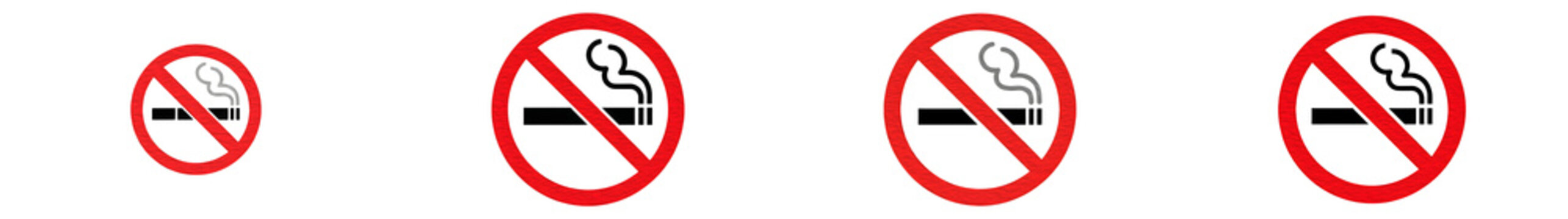 set of no smoking decals or stickers on withe background PNG photo high quality ;;