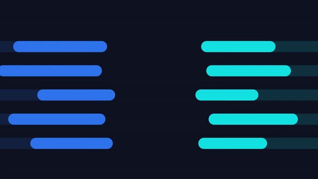 Animated Horizontal Bar Chart for Data Comparison and Market Analysis